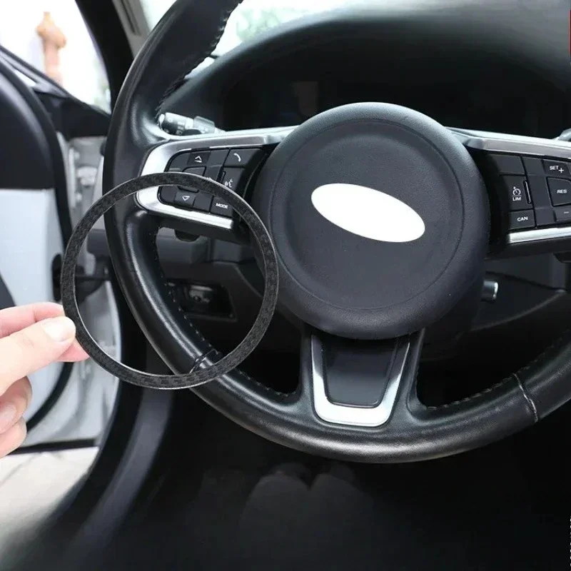 For Jaguar Series Real Dry Carbon Fiber 2013-2024 Steering Wheel Decoration Ring Auto Supplies Interior Modification Part