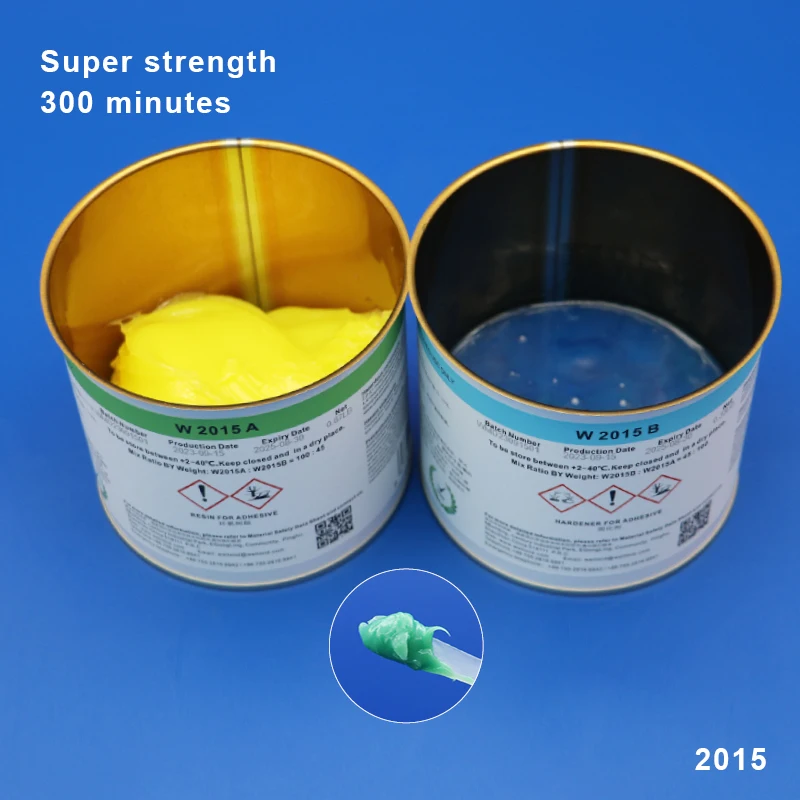 

1LB W2015 Thixotropic Epoxy Adhesive Caulking and Bonding Metal and thermosetting plastics GRP CFRP Super Strength Green AB Glue