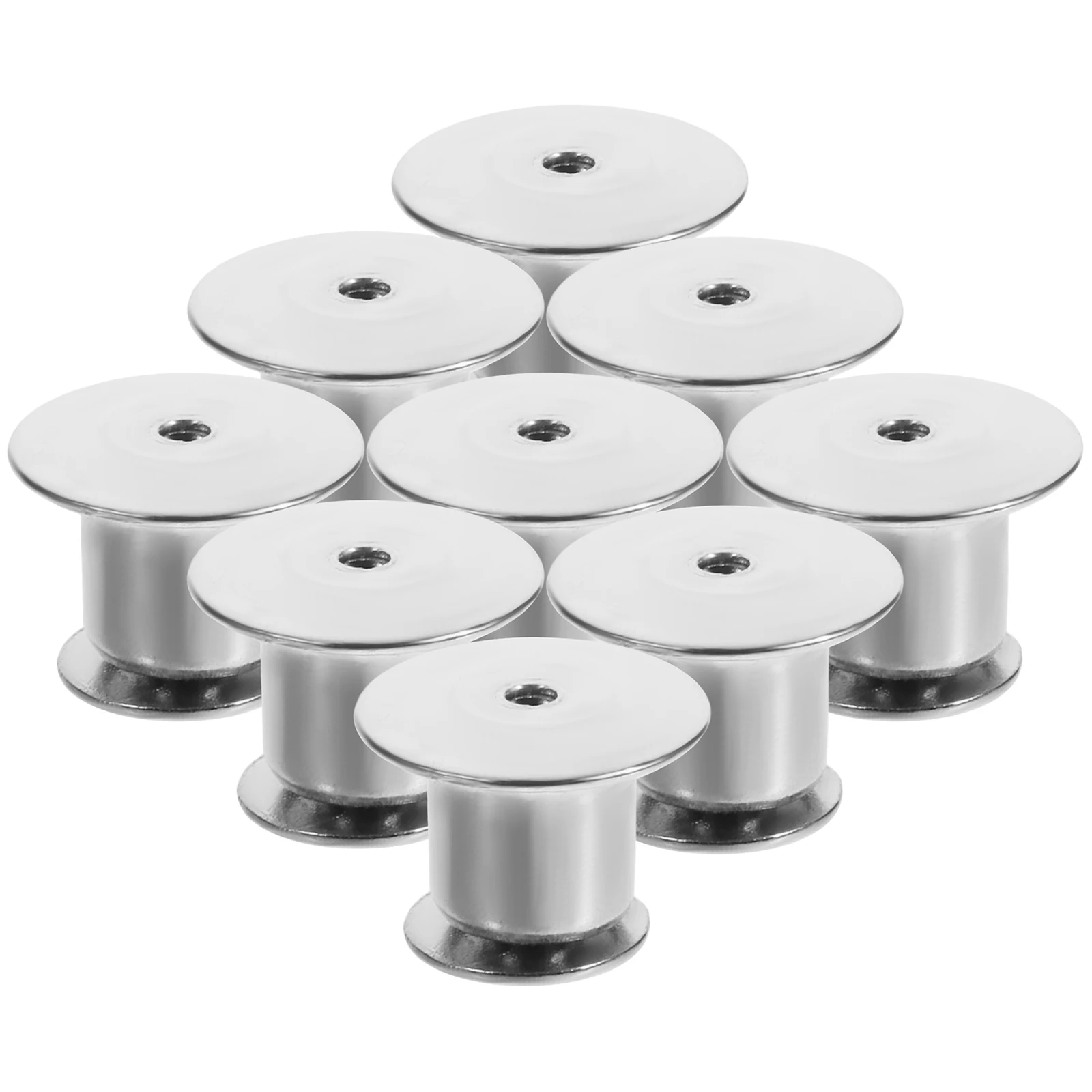 

10 Pcs Cork Board White Nickel Cradle Office Pin Keepers Display Backing Locking Clasp