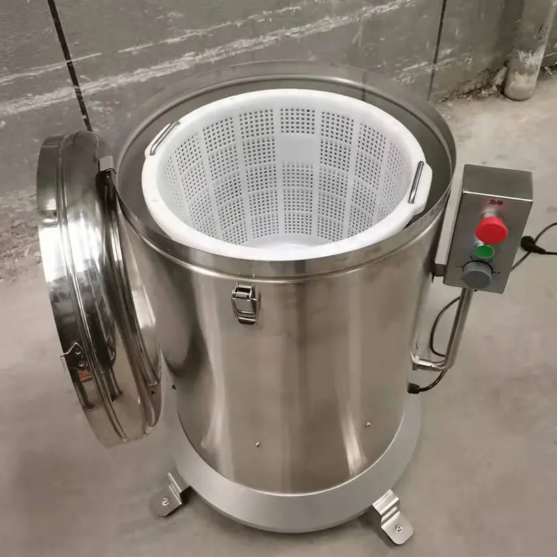 Large capacity vegetable dehydrator, stainless steel centrifugal water splitter, food drying machine, single barrel dehydrator