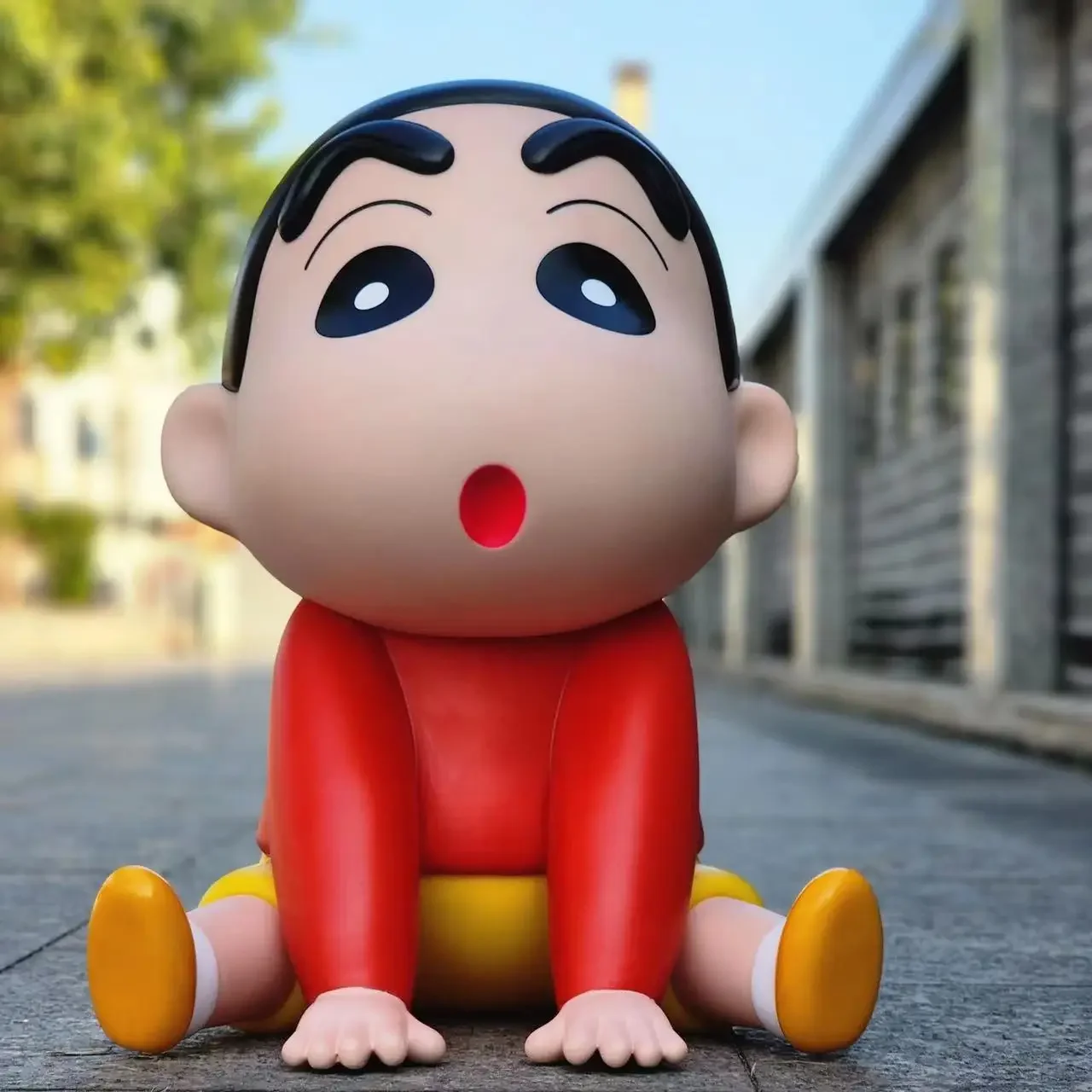 35cm Original Crayon Shin-Chan Cartoon Character Ah Ah Ah ~ Big Mouth Little  Statue Gk Anime Figure Model Decoration Toy Gift