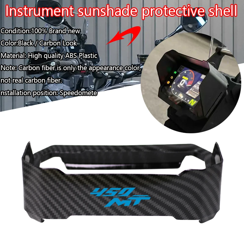 

Для CFMOTO 450 MT 450 MT ﻿ 2024 2025 мотоциклетная шляпа для инструментов, солнцезащитный козырек, крышка для измерителя, защитная крышка MT450, аксессуары