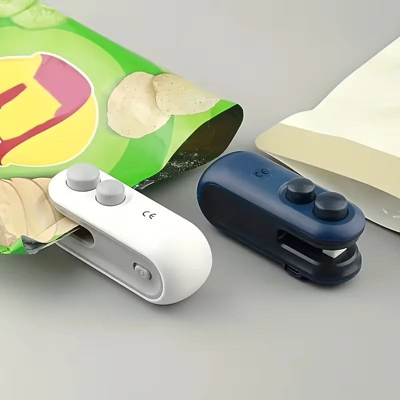 Mini Household Plastic Bag Sealer – Portable USB-Rechargeable Food Sealer with Magnetic Backing for Fridge Attachment