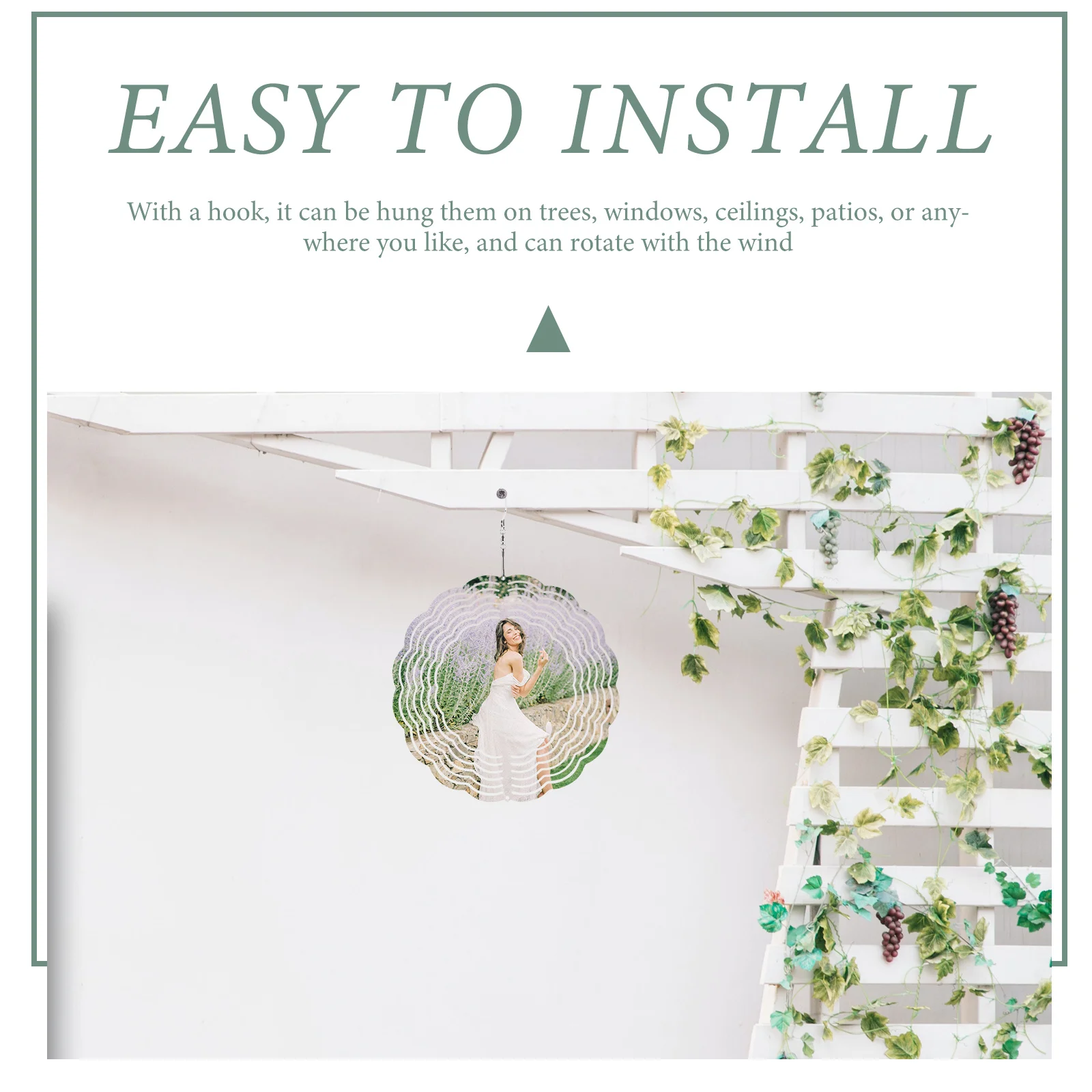 

Aluminum Wind Spinner Sublimation Blank Hanging Wind Decor DIY Yard Garden Porch Outdoor Hanging Yard Decorations