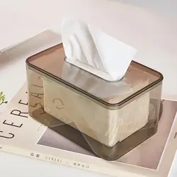 Transparent Tissue Container Holder Roll Paper Tissue Box Case for Toilet Home Office Towel Napkin Log Tissue Holder H6M8