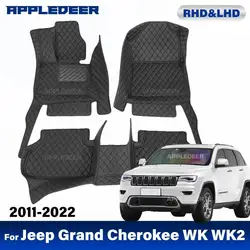 Car floor mats for Jeep Grand Cherokee WK WK2 2011-2022 2019 2018 2017 Custom Trunk Mat Auto Carpet Cover Interior Accessories