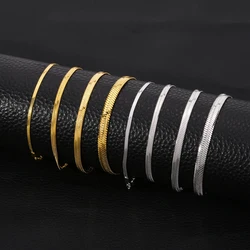 HIYEE Fashion Stainless Steel Bracelet Blade Snake Glod Color Chain Men & Women Jewelry Gifts Party And Wedding Free Shipping