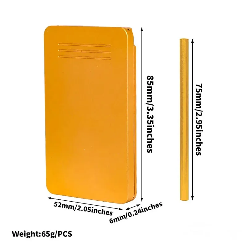High Quality 8-Compartment Metal Snuff Container Kit with Slide Lid Design Built-in Aluminum Straw Leak-Proof Snuff Storage case view 3