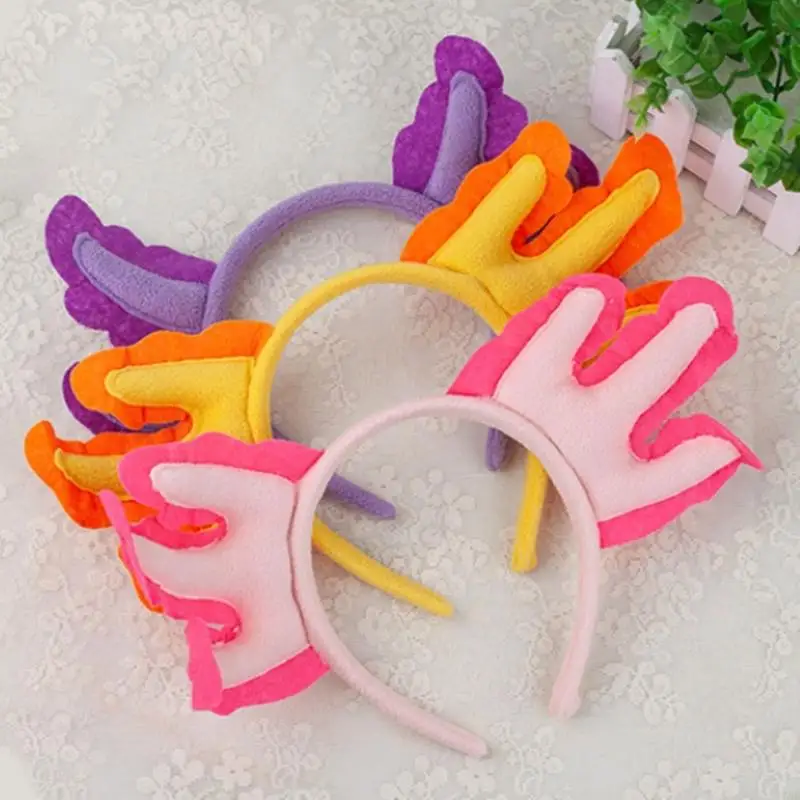 77彼女はぬいぐるみサンショウウタイガンヘアハープ女性動物のテーマヘッドバンドキッズ面白い耳のヘアフープ