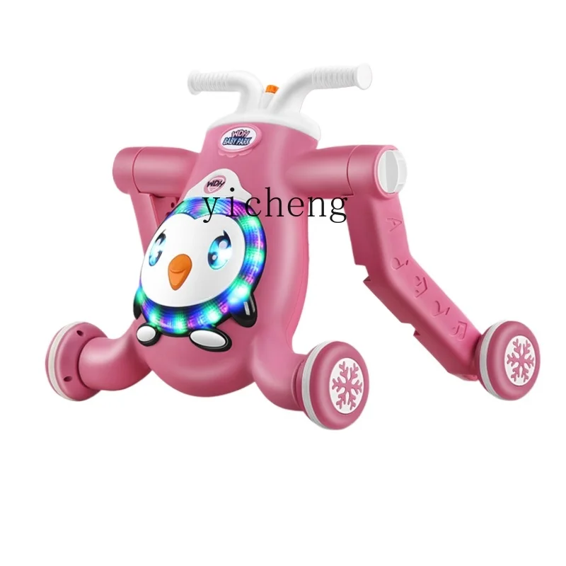 Tqh Baby Walker Trolley tre in uno Baby Learning to Walk Walker Anti-Flip Anti-O-Leg