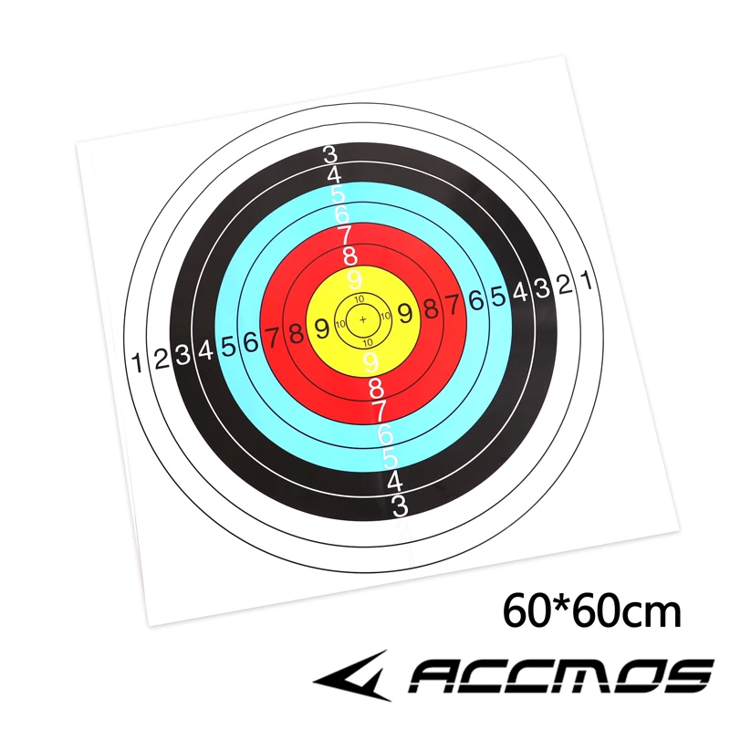 10 sztuk 60*60 cm/40*40 cm łucznictwo tarcza do strzelania z papieru łuczniczego zestaw łuczniczy standardowy pełny pierścień pojedynczy punkt