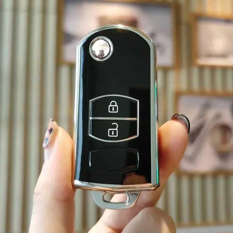 TPU Car Key Case Cover Keyless Fob Shell Holder Keychain Protector For Mazda Demio 2 3 5 6 M2 M3 M5 M6 CX7 CX9 RX8 MX5 MPV