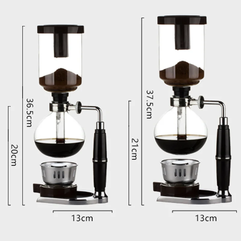 Imagem -06 - Sifão Coffee Machine Glass Pot Home Tea Pot Filtro Faça Você Mesmo Cafeteira Manual Cafeteira Cozinha Jantar Ferramentas Copos