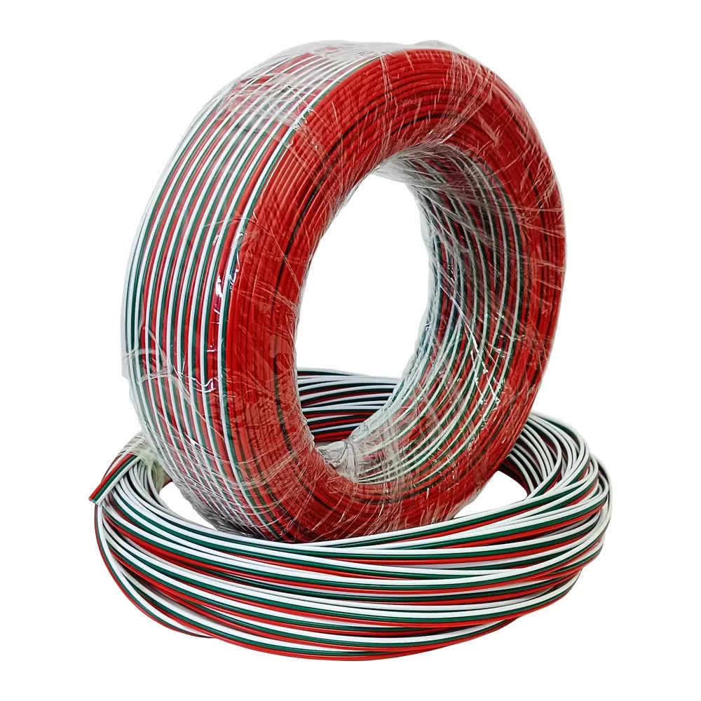 1m-50m 22AWG 2Pin 3Pin 4Pin 5Pin 6Pin LED Power Cable Electric Wires For WS2812B WS2815 RGBW RGBCCT Strip Light Extension Wire