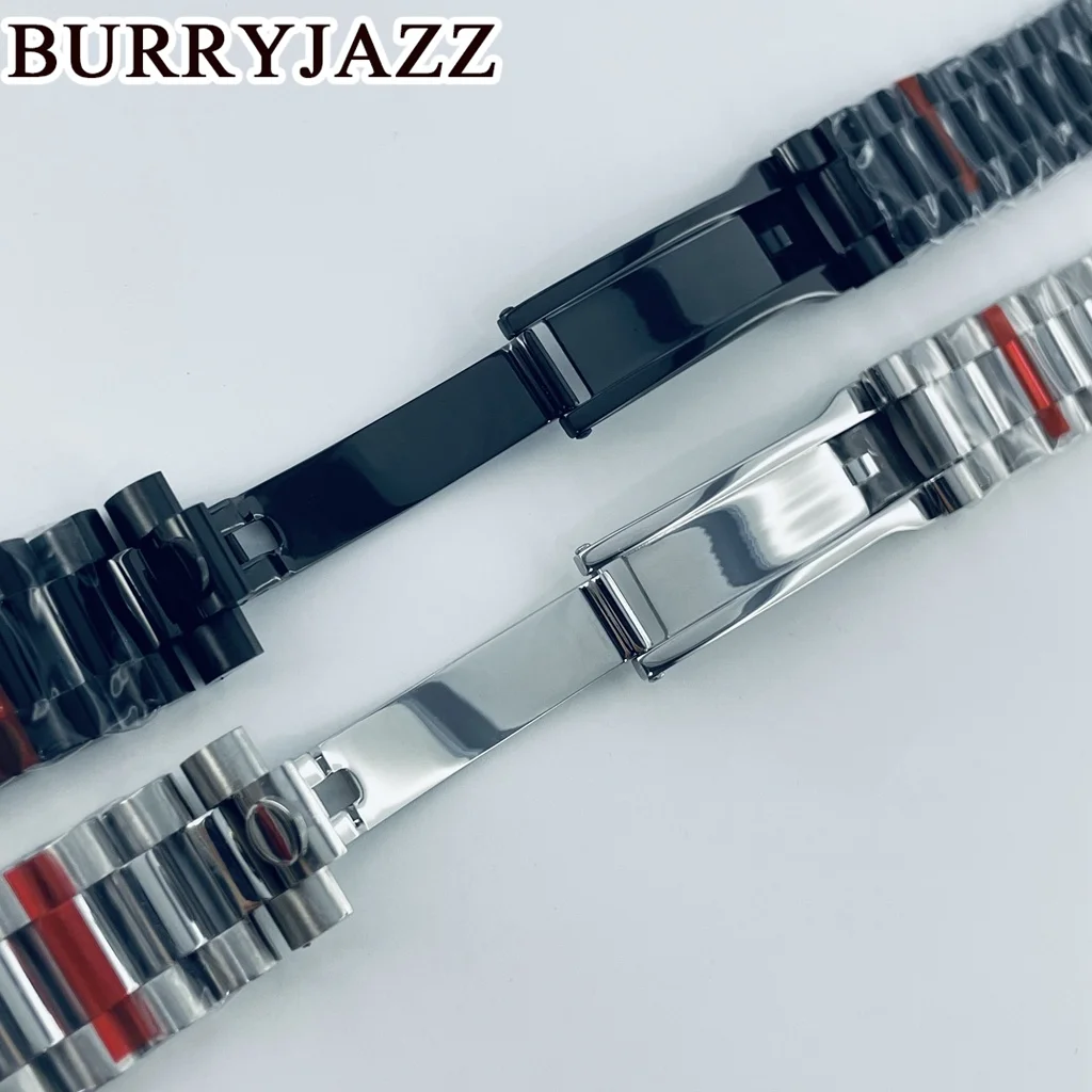 بورجاز-سوار ساعة من الستانلس ستيل ، قابل للطي ، فضي ، ذهبي ، وردي ، ذهبي ، أسود ، مناسب لعلبة الساعة ، 20: 36 إبزيم ، 40: