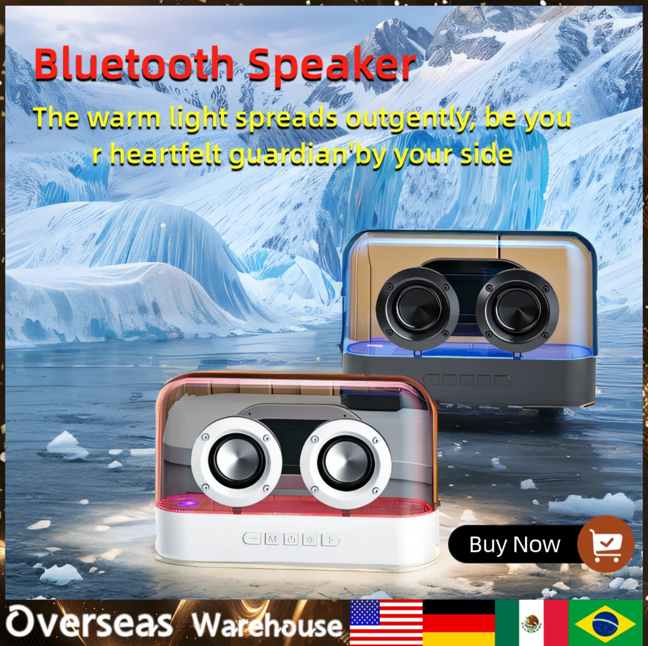 Lewinner K9 Wireless Bluetooth Speaker Caixa De Som Bluetooth Transparent Portable Speaker Aux Radio Support Record Tf Card Play