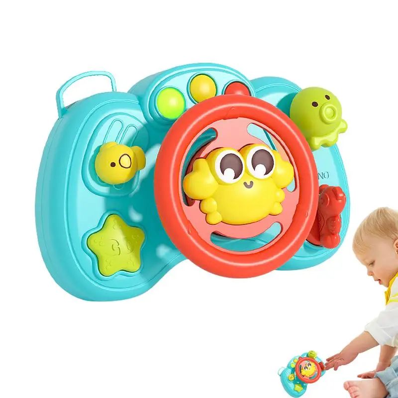 

Driving Steering Wheel Toy Simulated Crab Interactive Steering Wheel With Light And Sound Promotes Hand-Eye Coordination