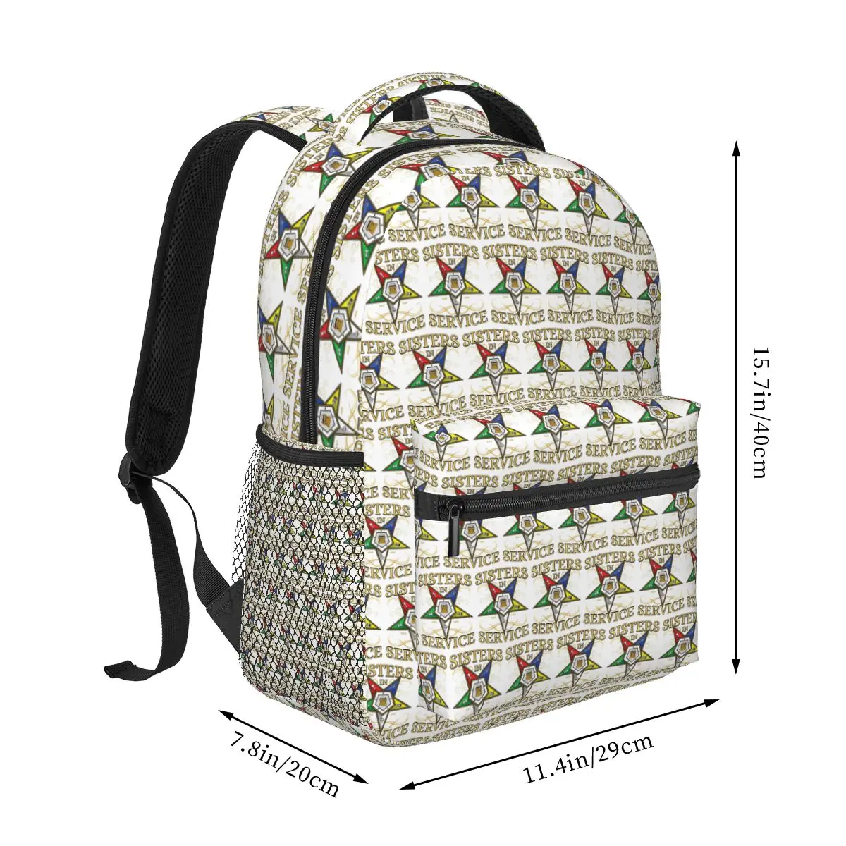 OES Emblem Order Of The Eastern Star Backpack Hot Sale Daypack Large Capacity BookBag School Bag Shoulder Bags for Men Women
