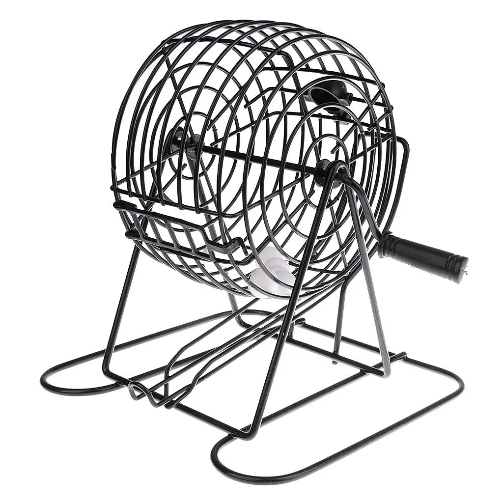 Bingo Supplies Bingo Set - 8.26 Inch  Metal Cage with Calling Board, 75