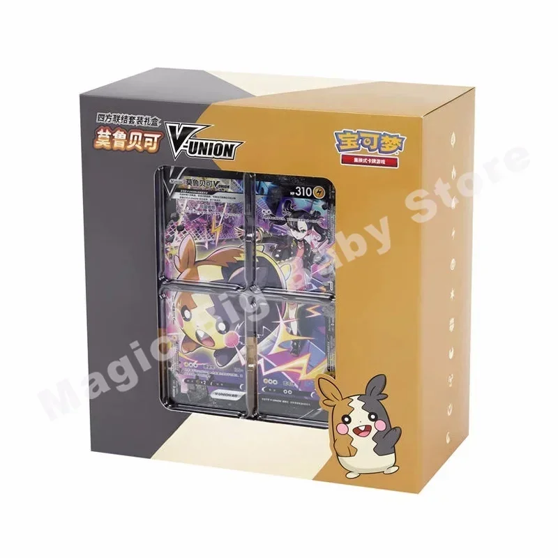 Carte PTCG originali Pokemon Trading Quartet Accoppiamento V-UNION Confezione regalo Pikachu Big Gather Moru Baker Mew-two PTCG