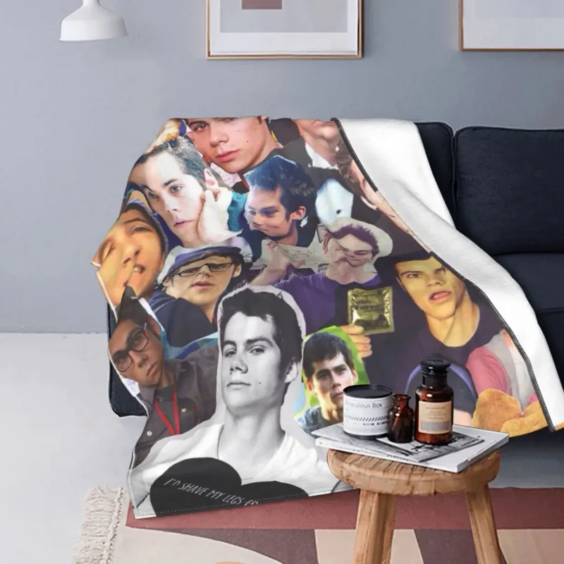 

Dylan O'Brien Photo Collage Plush Throw Blankets Bedroom Sofa Decoration Soft Warm Bedspreads