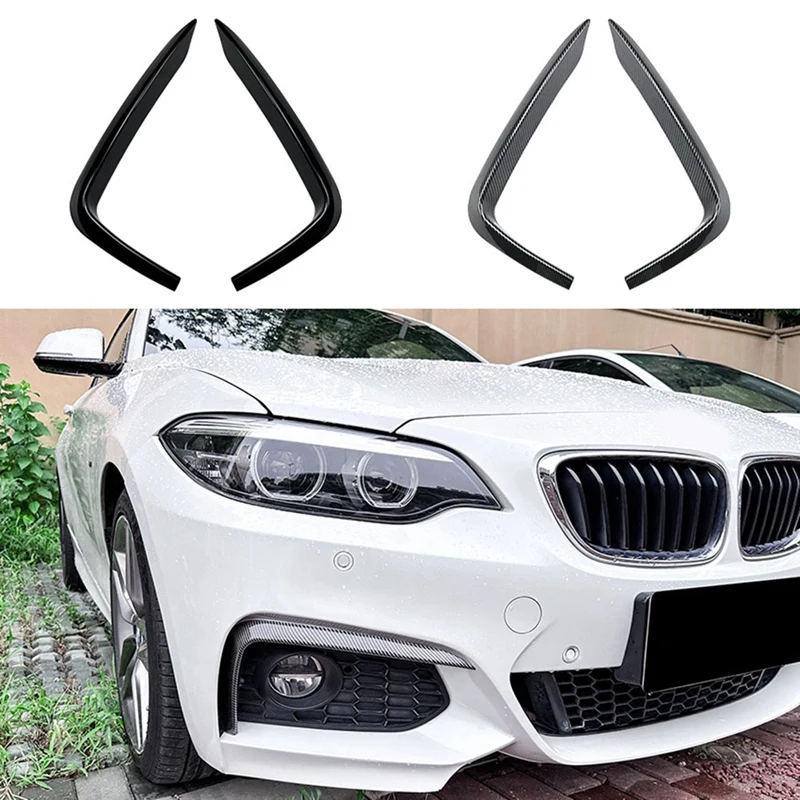 Car Front Bumper Lip Splitter Spoiler Strips For BMW 2 Series F22 F23 M Sport 2015-2019 Air Knife Trims