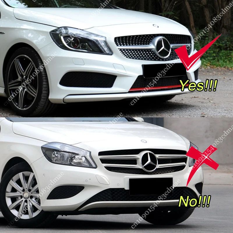 프론트 범퍼 스플리터 립, 메르세데스 벤츠 A 클래스 W176 프리 페이스리프트 AMG LINE A180 A200 A250 A45 2012 2013 2014 2015 바디 키트 썸네일 3