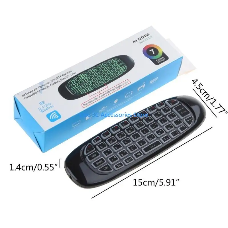 Y51A para Backlight Remote Control 2.4G MOUNTO AIR INREABLE para caja Android