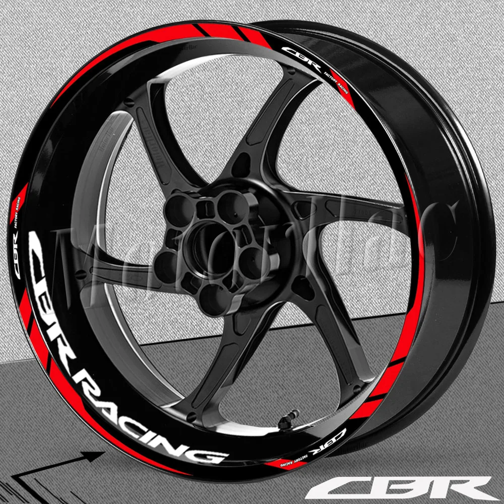 For CBR 400 600RR 650R 1000RR 250R 500r CB650F Motorcycle Wheel Rim Sticker Decal Reflective Stripe Tape Accessories