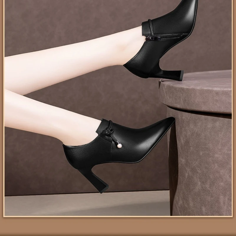 أحذية السيدات 2025 موضة الصيف الترفيه مريحة سستة عالية الكعب ساحة تو مقاوم للماء عدم الانزلاق عالية الكعب حجم كبير #3