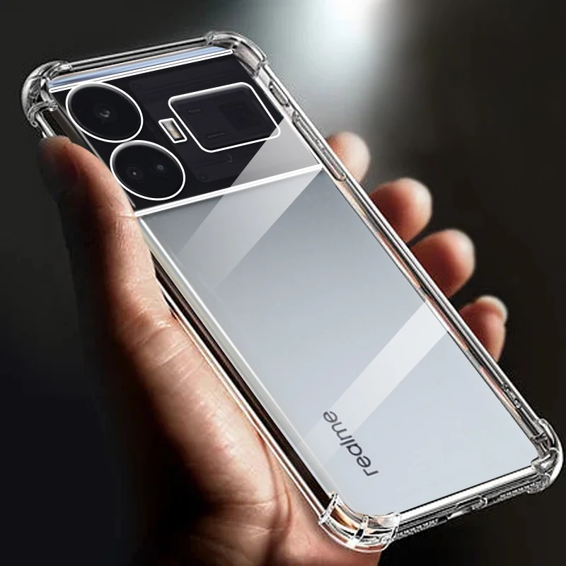 Thickened Airbag Shockproof Clear Soft Tpu Phone Cases For Realme GT5 case 240W Neo 3 neo5 Transparent Back Cover GT3 5G funda