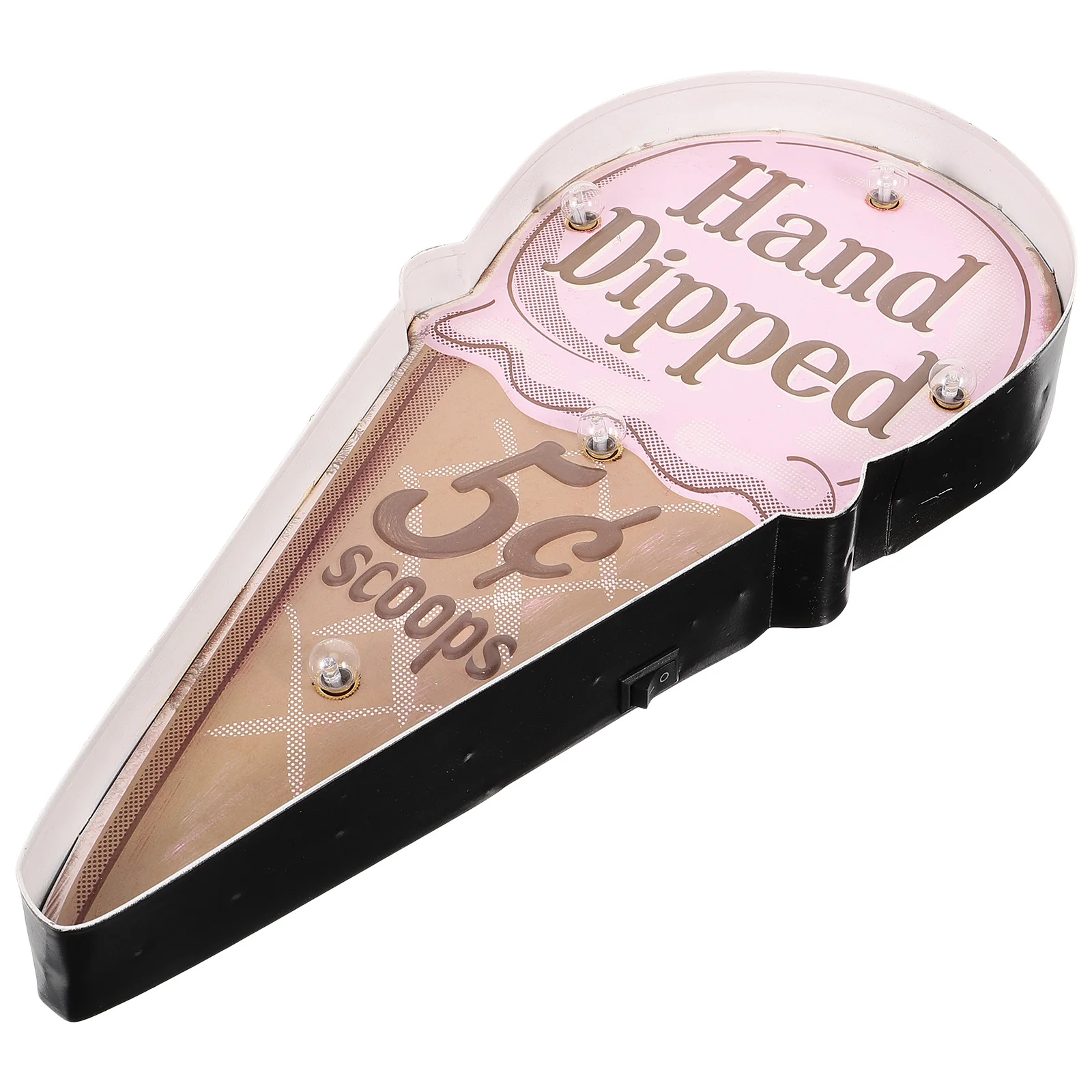 

1pcs Retro Ice Cream Led Wall Light Iron Craft Decorative Lamp For Bedroom Bar Restaurant Room Vintage Atmosphere Lighting