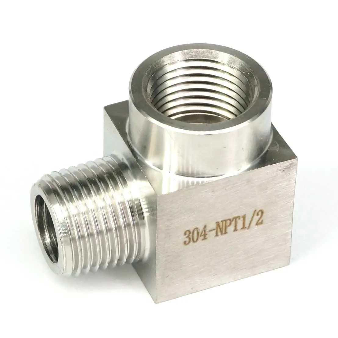 

1/2" NPT Female To Male Elbow 304 Stainless Steel Pipe Fitting Water Gas Oil