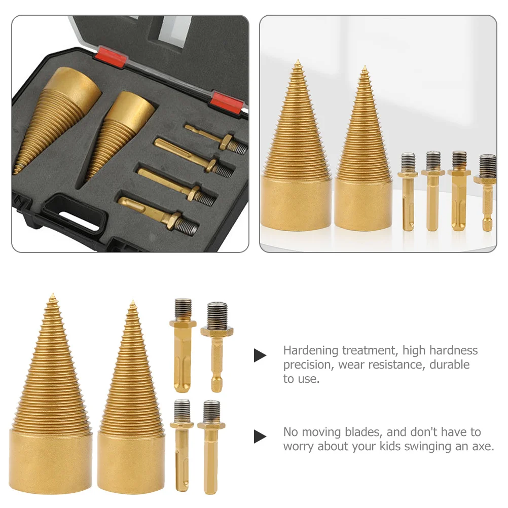 1Set Brennholz Anzündung Splitter Bohrer Titan Beschichtet Reduzieren Reibung Wärme Langlebig Einfache Arbeit Holzbearbeitung Werkzeug