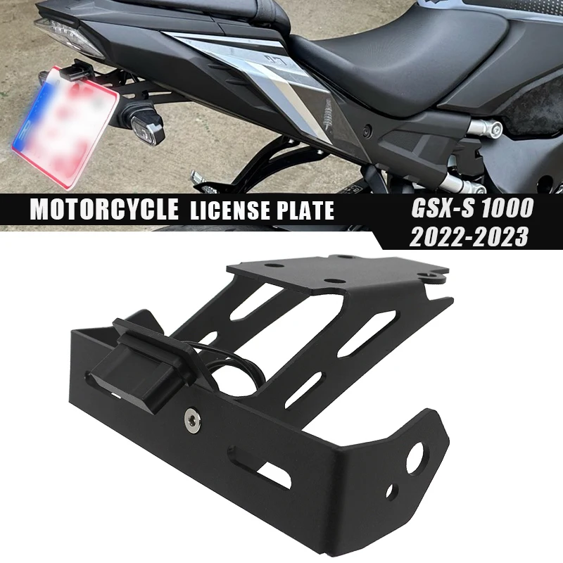 For Suzuki GSXS1000 GSXS1000F GSX-S GSXS 1000 F 2022 2023 Motor License Plate Frame Holder Bracket Fender Eliminator Tail Tidy