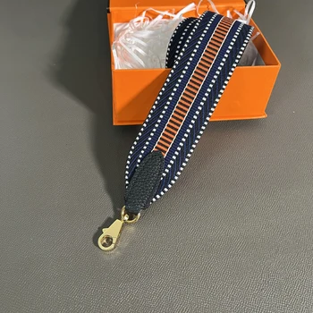 5 cm gewebter Canvas-Schultergurt, Wachslinie, verbreitert, verstellbar, Herbag Evelyn-Ersatz