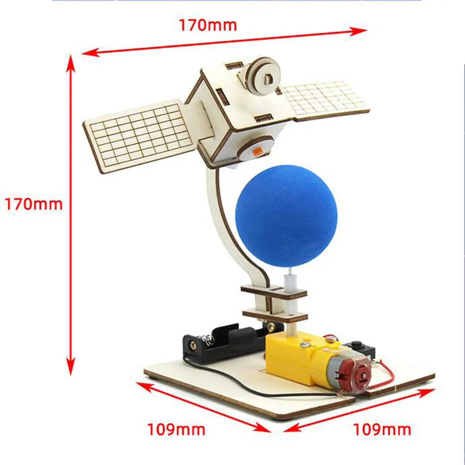 Holz Satelliten Wissenschaft Kits Holz 3D Puzzle physikalisches Experiment Raumstation Spielzeug für die Schule