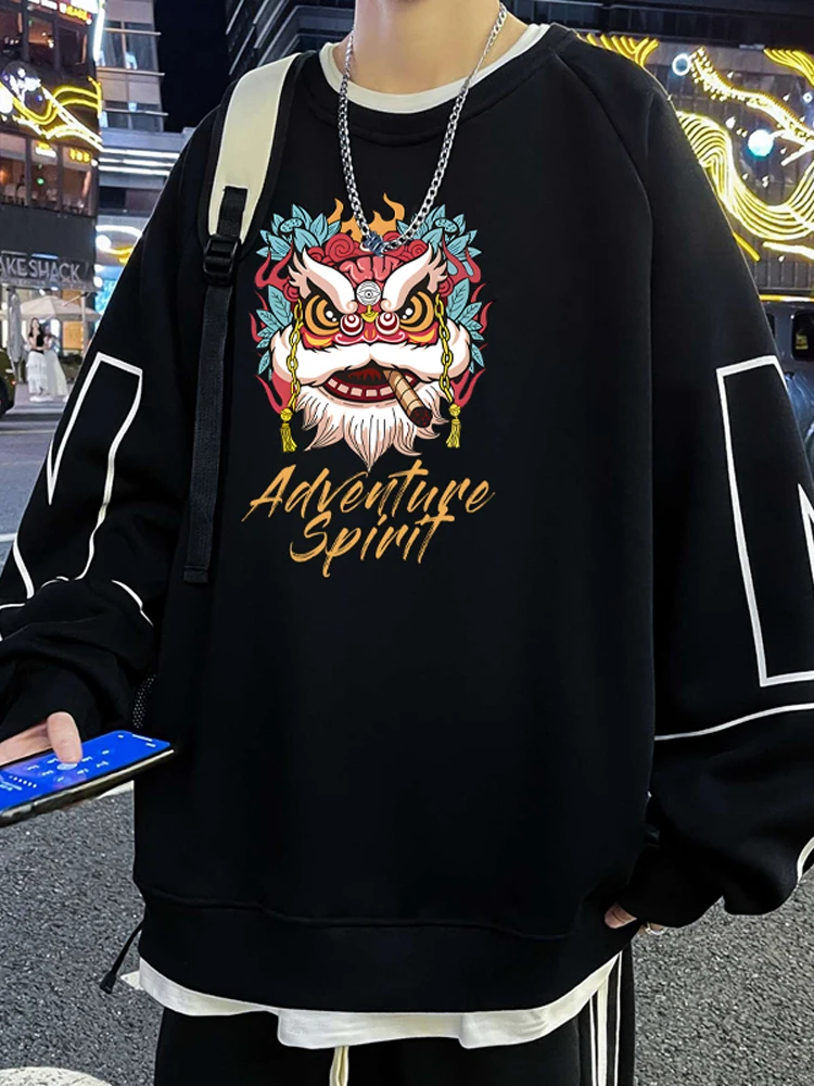 

Trendy round Ne Long Sve Sweatirt Casual Sportswear for Men Autumn Winter New Sle Youthful Couple Outerwear Cotton P...
