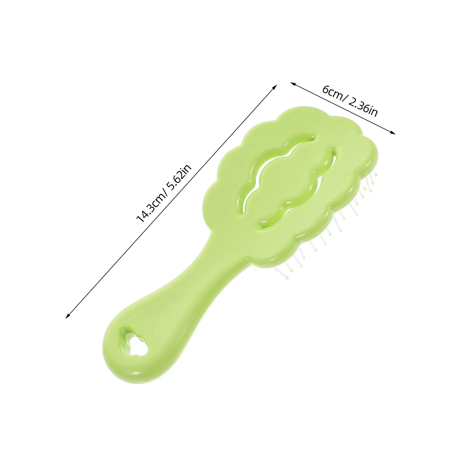 سحابة وفك تشابك الشعر فرشاة الكرتون الاطفال Detangler غير مؤلم أداة تدليك فروة الرأس الضوء الأخضر للسفر سميكة مجعد الرطب الجاف