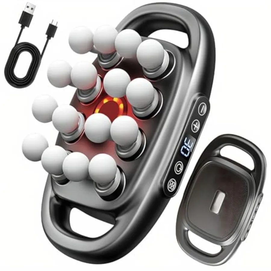 

Набор массажных пистолетов с 16 насадками, новинка 2026 года, массажер для спины с 16 насадками для снятия боли, глубокого массажа тканей, 3 режима и 30 уровней интенсивности