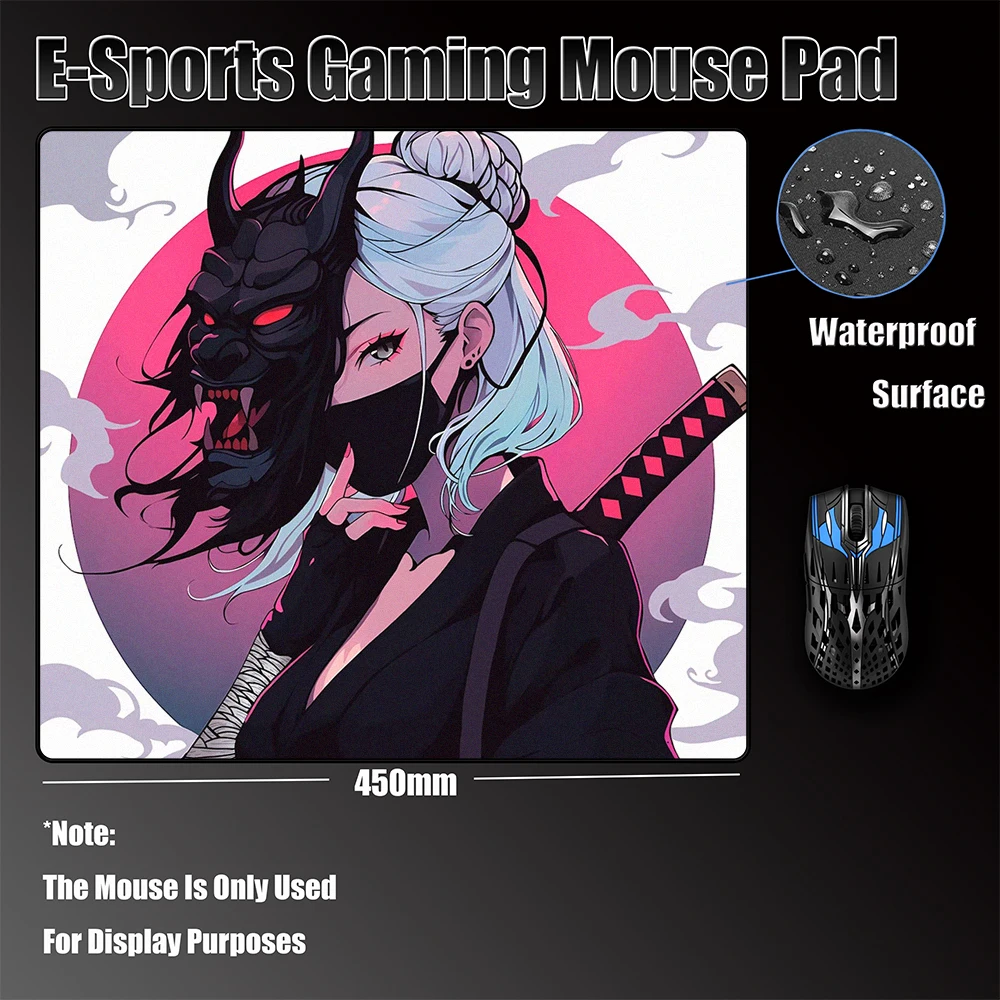 

Самурай игровой коврик для мыши игровой профессиональный Oni маска демона килимок для киберспорта для геймера украшение рабочего стола настольный коврик коврик для мыши
