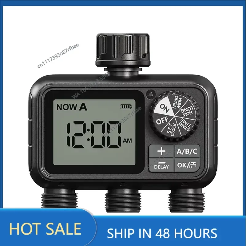 New Design Outdoor Yard Electronic Automatic Three Zone Dial Water Timer Garden Watering Irrigation System HCT-M08