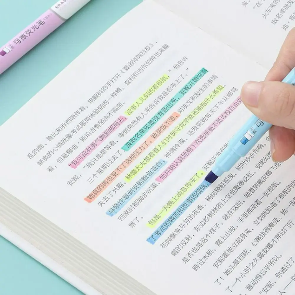 Portable 6-Colors Highlighter Erasable Drawing/Painting/Graffiti Scrapbook Pen Art Stationery Learning Markers Marker Pen Office