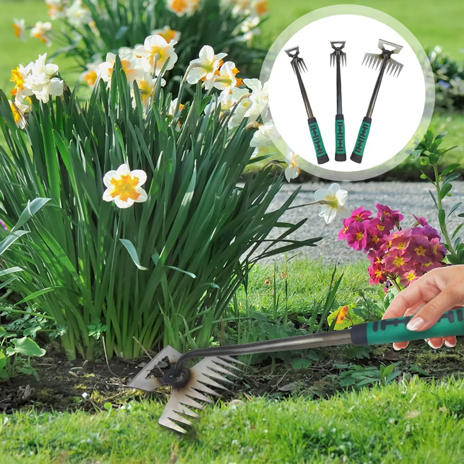 เครื่องกำจัดวัชพืชในสวนเหล็กสำหรับใช้ในครัวเรือนพร้อมขอบตัดที่ทนทานต่อแรงกระแทก เหมาะสำหรับการทำสวนผัก