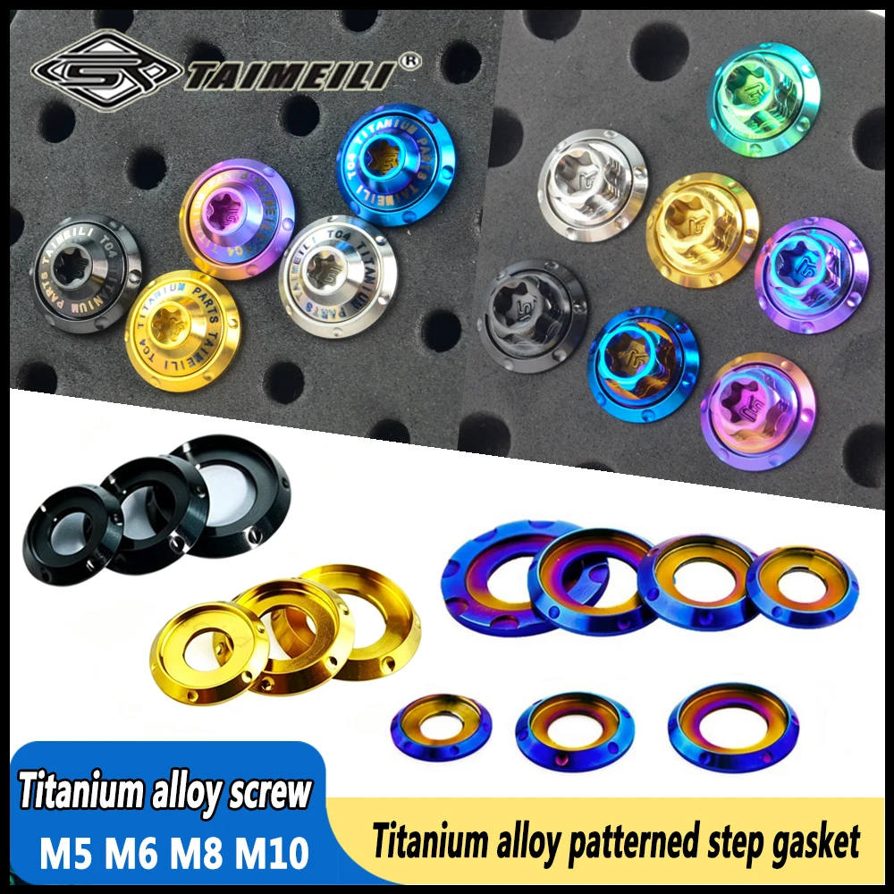 TAIMEILI GR5 TC4 Titanlegierung Abstandsscheibe M5 M6 M8 M10 Dekorative Dichtung 1/4/8/10 Stück für Reparatur von Befestigungselementen