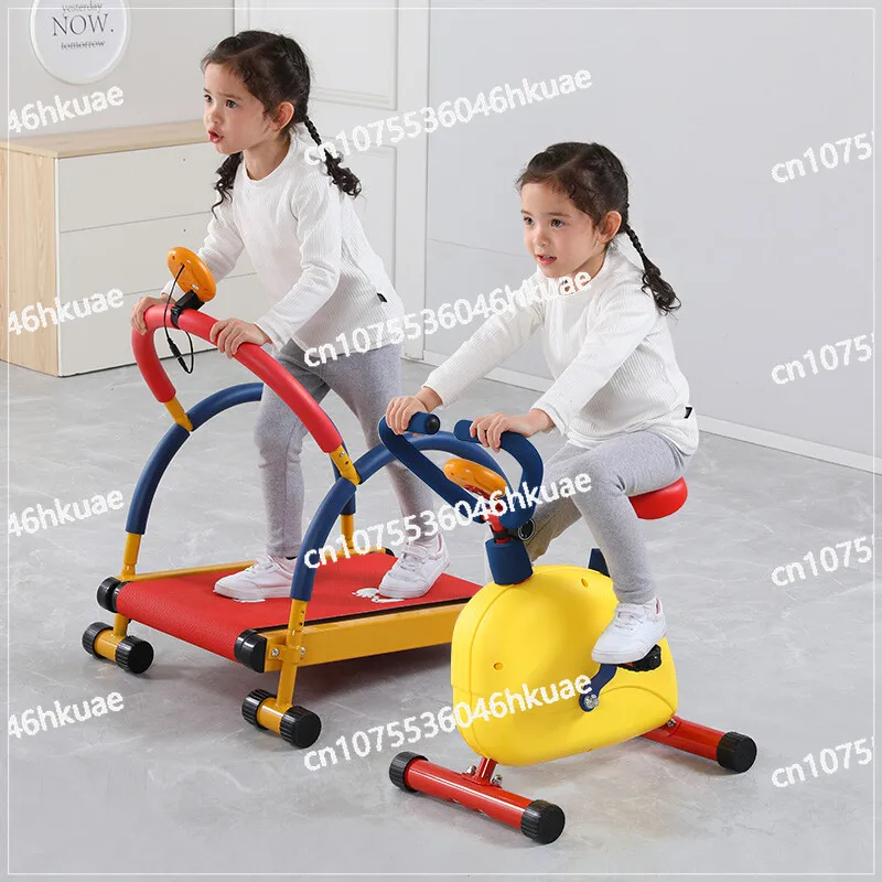 Juego de ejercicios para gimnasio en interiores 5 en 1: Airwalker + paso a paso Twister + bicicleta de remo + banco de pesas para cinta de correr junior