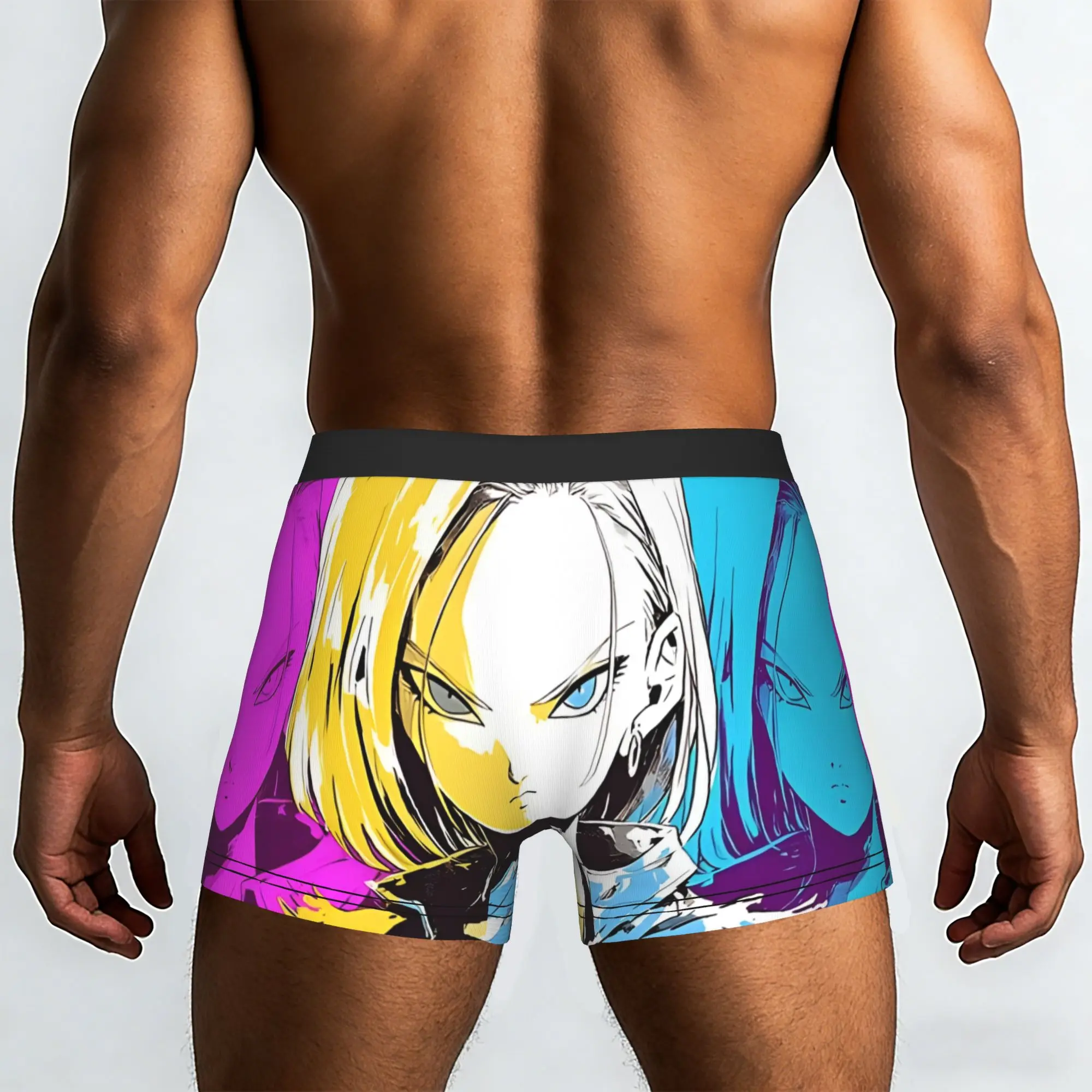 Android Baddie Villain Waifu Anime Dragon Ball Underpants Homme Panties Men's Underwear Comfortable Shorts Boxer Briefs