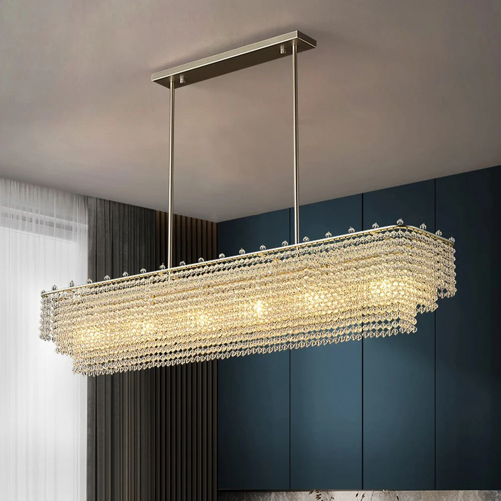 

Modern Dining Room Crystal Chandelier Lighting AC110V 220V Luxury Living Decoration Cristal Plafonnier