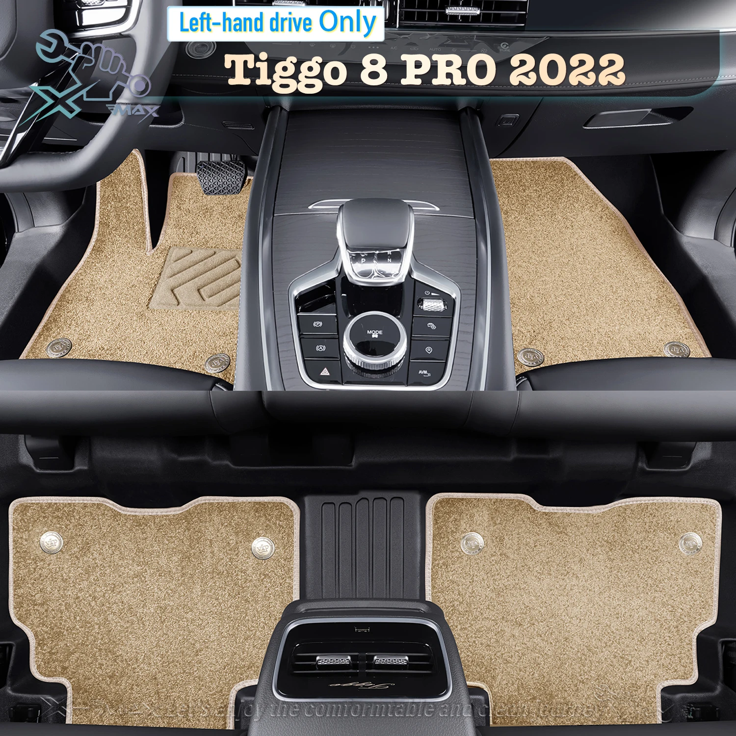 

Left-hand Drive Car Floor Mat For Chery Tiggo 8 PRO 2022 Full Surround Foot Mat Automotive Floor Mat Floor Liner Water-proof Mat