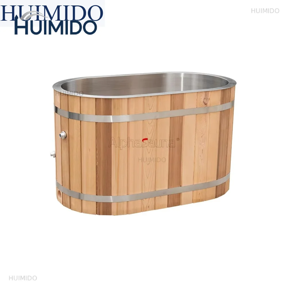 Stainless steel ice bath Cold bath with chiller for sale, combined garden sauna and cold bath Outdoor set